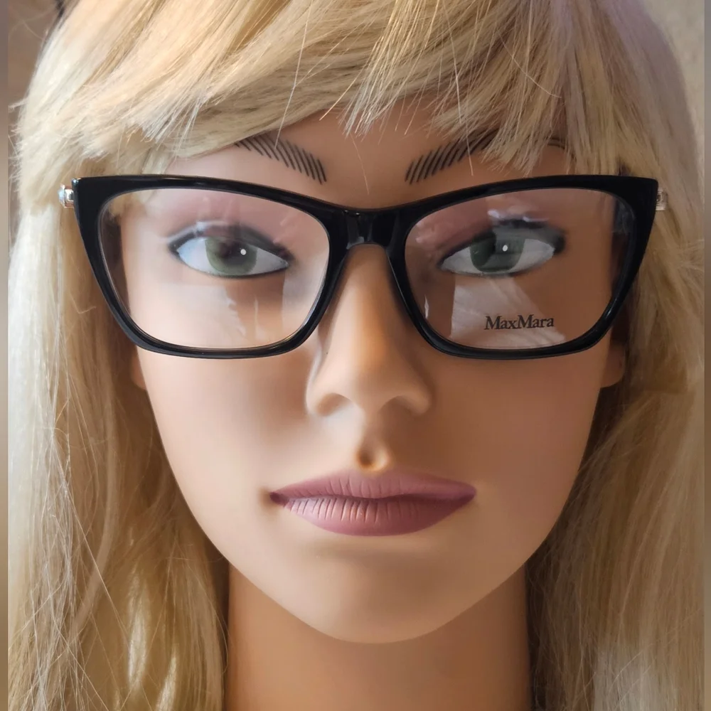 MaxMara Elegant Black & Gold Rx Glasses